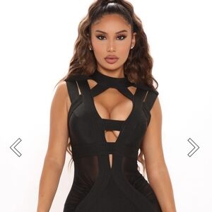 Desiree Bandage Mini Dress - Black